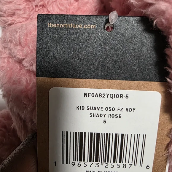 Girls' Size 5 The North Face Kids Pink Fleece Hoodie Sweater - Picture 9 of 12